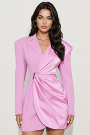 Satin Blazer Mini Dress