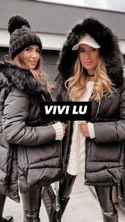 Faux Fur Hood Outside Zipper Outside Pockets Side Zipper Puffer Jacket