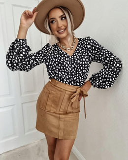 Polka Dot Long Sleeve Blouse