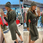 Long Sleeve Casual Midi Dress