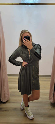 Long Sleeve Wrap Casual Mini Dress