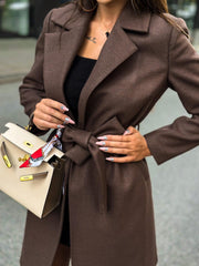 Faux Wool Classic Single-Breasted Peacoat Jacket