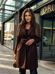 Faux Wool Classic Single-Breasted Peacoat Jacket