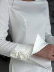 Long Sleeve with Rosette dress