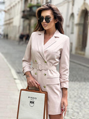 Belted Blazer Suit Dress