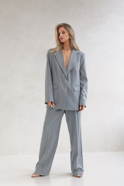 Modern Pinstripe Oversized Suit