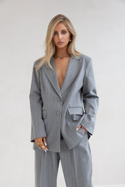 Modern Pinstripe Oversized Suit
