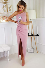 One Shoulder Maxi Dress