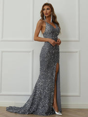 Sequin Split Maxi