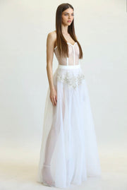 Blazer Set Tulle Sheer A Line Maxi Summer Dress