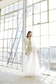 Blazer Set Tulle Sheer A Line Maxi Summer Dress