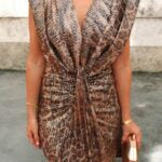 Waterfall Sleeveless Knot Midi Dress