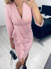 Quarter Sleeve Ruffle