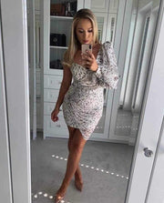 One Sleeve Mini Dress