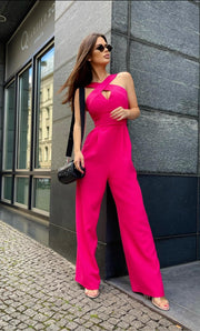 Criss Cross Wide Leg Jumpsuit