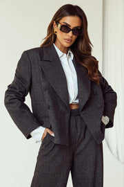 Medium Grey Double Breasted Suit