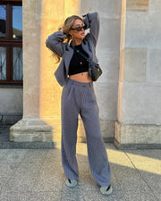 Cropped Houndstooth Suit