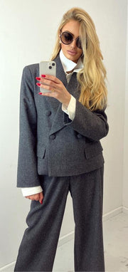 Medium Grey Double Breasted Suit