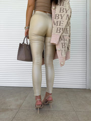 Fitted Vegan Leather Pants