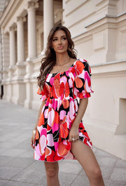 Short Sleeve On/Off Shoulder Summer Dress