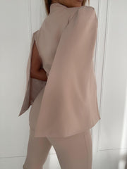 Cape-Sleeve Jumpsuit