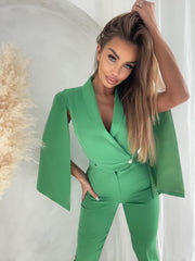 Cape-Sleeve Jumpsuit