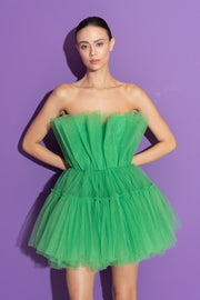 Green Tulle Mini