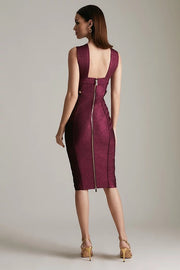 Criss Cross Bandage Midi Dress