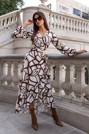 Long Sleeve Wrap Maxi Summer Dress