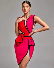 Sleeveless Body Con Mesh Midi/Mini Dress