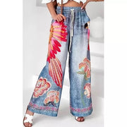 Parrot Summer Flowy Wide Leg Pants