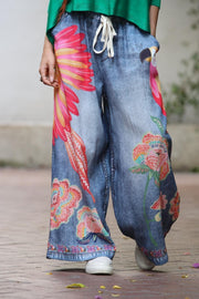 Parrot Summer Flowy Wide Leg Pants