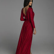 Long Sleeve Glitter Maxi