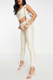 Vegan Leather Skinny Pants