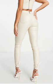 Vegan Leather Skinny Pants