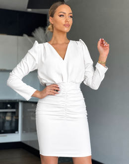 Ruched Waist Mini Dress
